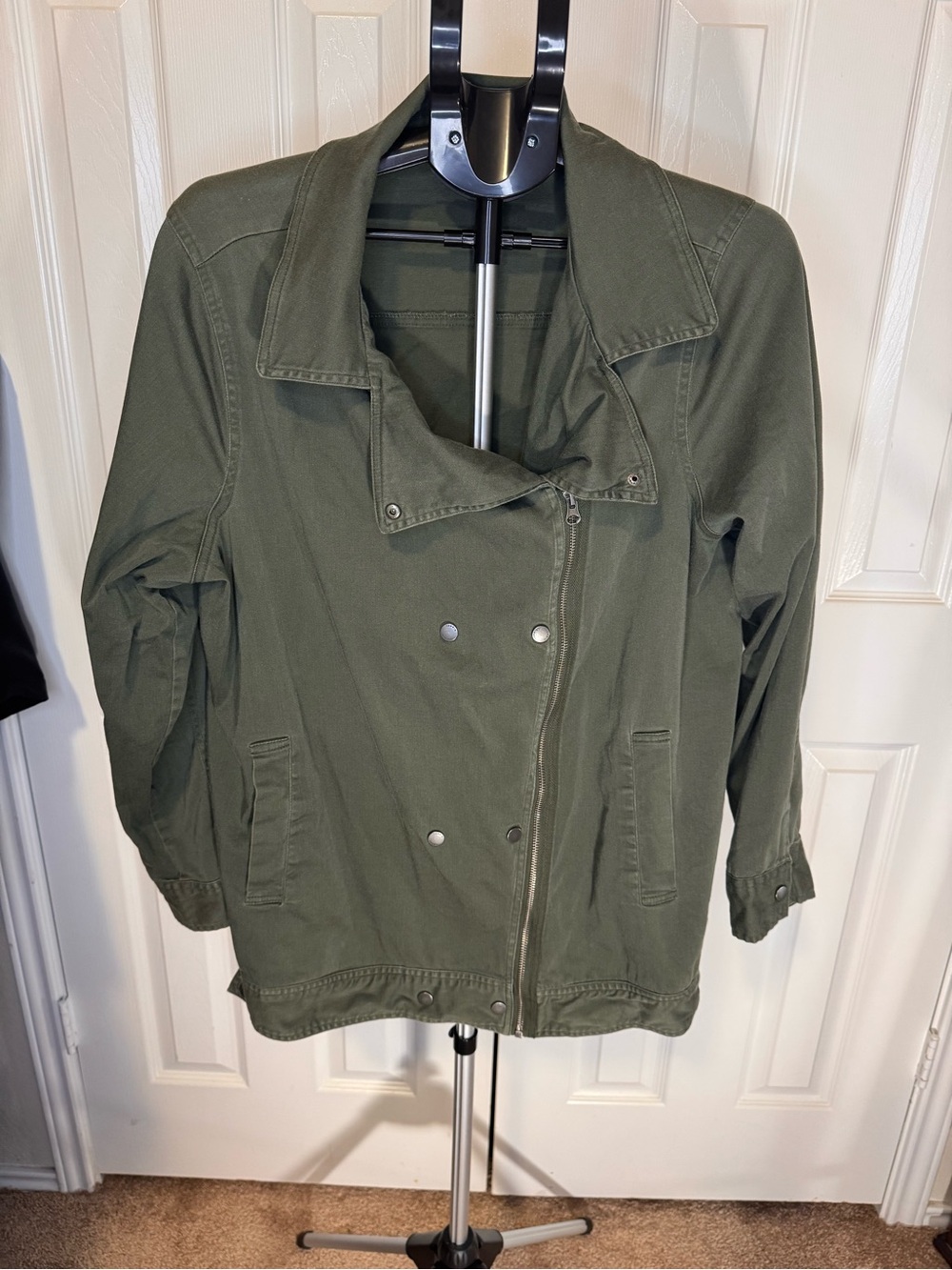 torrid Olive Green Utility Jacket with Snap Details